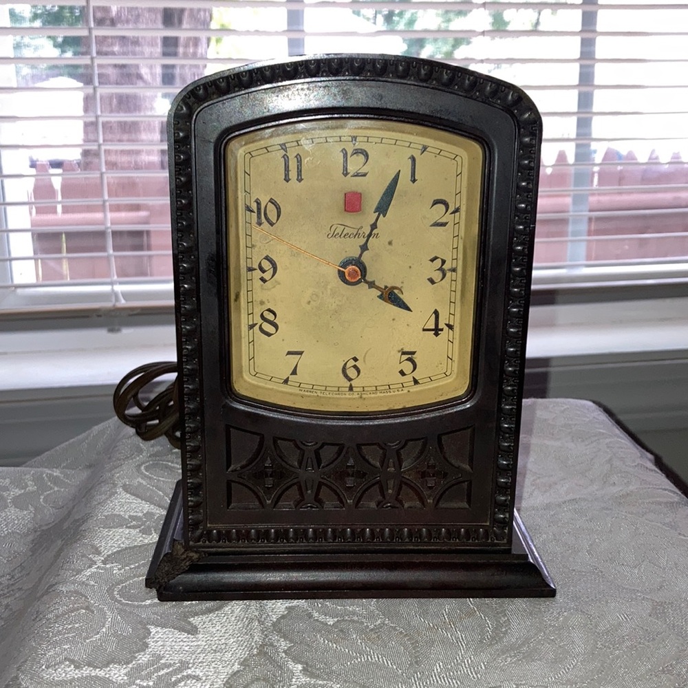 Antique 1920s Telechron Electric Clock Bakelite